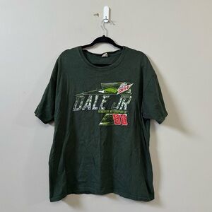 Dale Earnhardt Jr NASCAR racing diet Mountain Dew short sleeve t-shirt